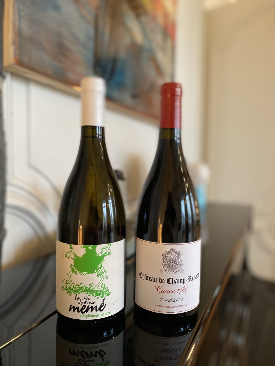 Bouteilles de vin, château de Champ-Renard